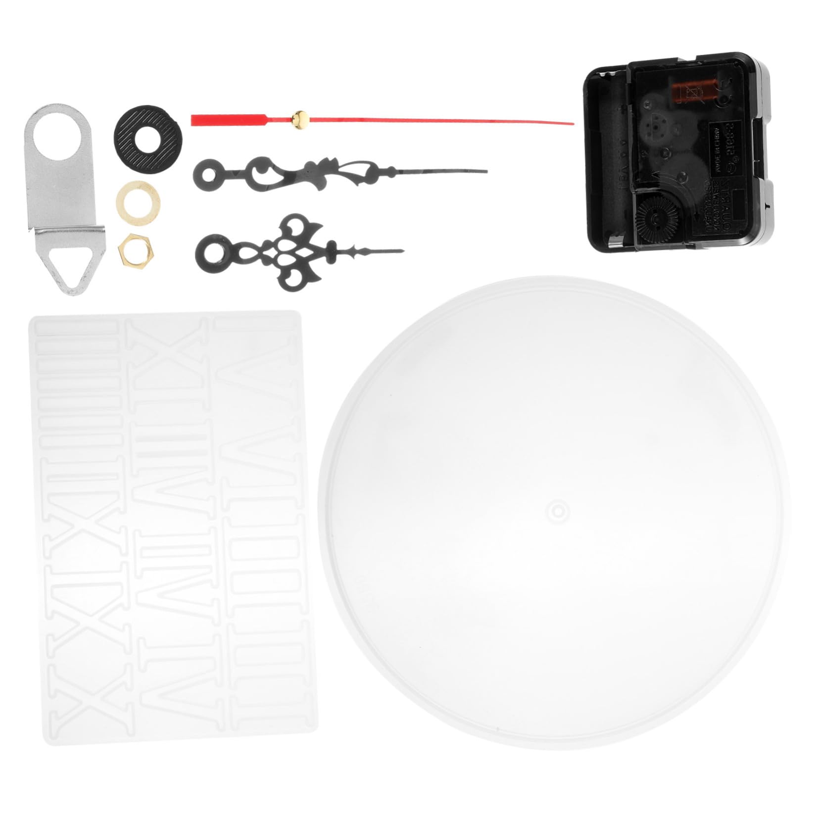 Artibetter 2 Ensembles Moule à Silicone pour Bricolage DIY Complet avec Chiffres Romains Mécanisme pour Artisanales Décorations Murales