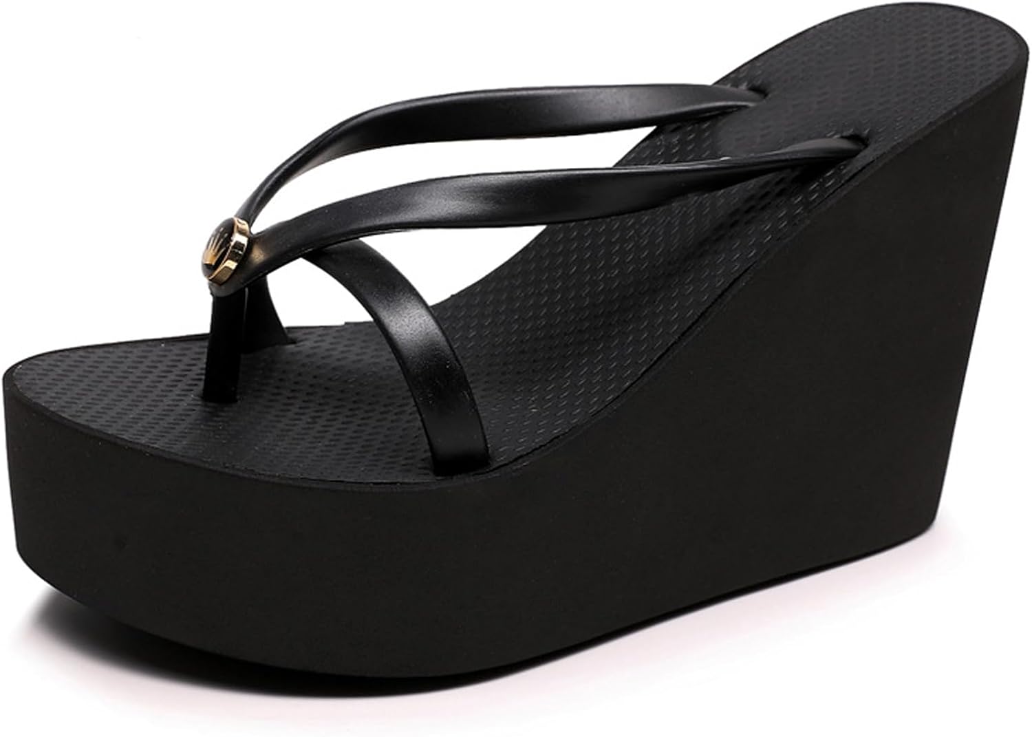 Women's Platform Wedge Flip Flops - Non-Slip Comfort