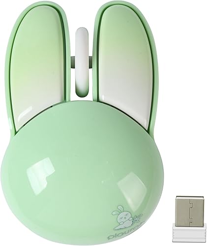 Ratón inalámbrico, linda forma de hámster, 2.4GHz, alcance inalámbrico de 49.2 ft, peso de 2.1 onzas, 3.7 pulgadas de longitud, conectividad USB,