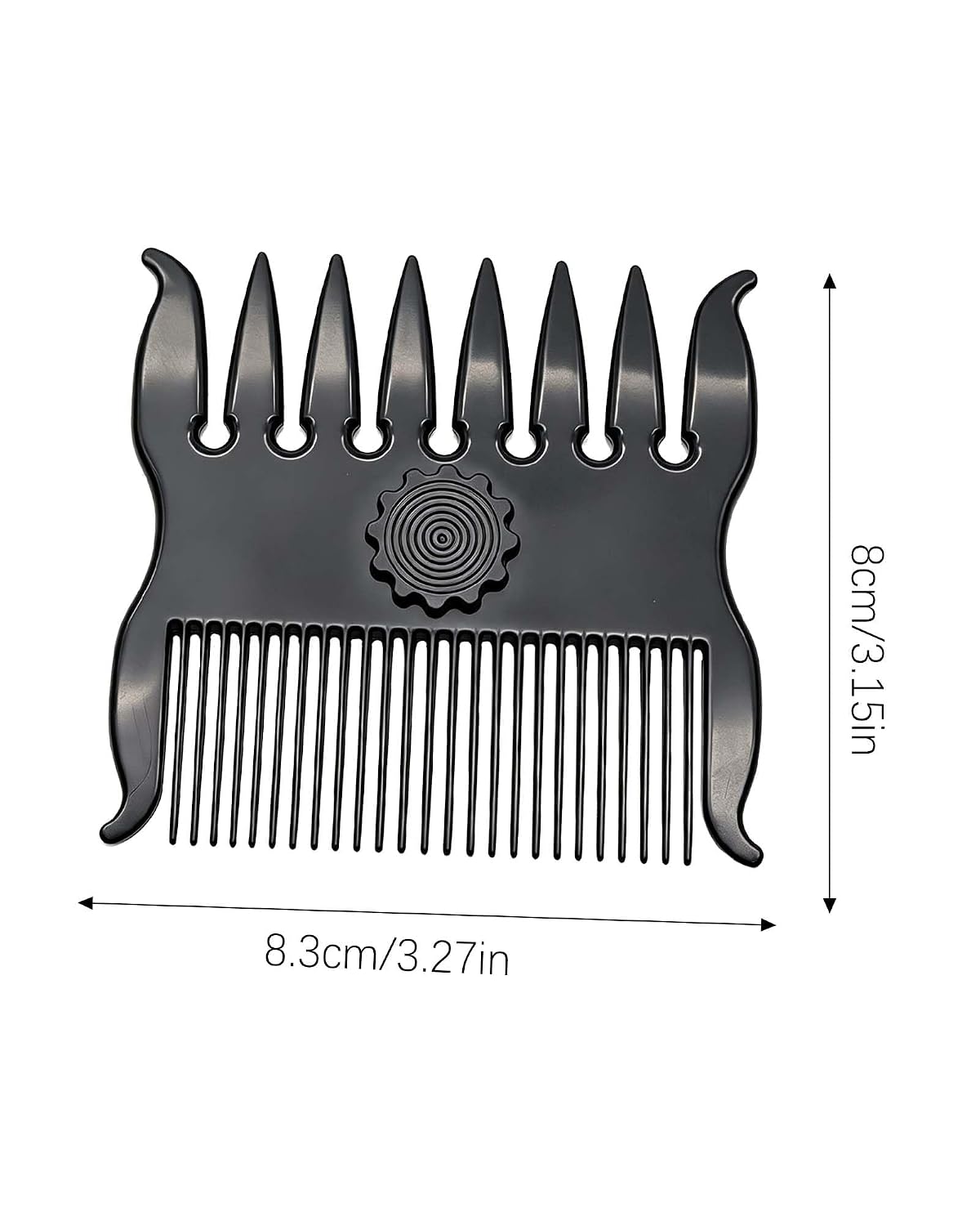 Rotatable Fidget Hair Beard Comb for Men, Double Sided Styling Pocket Comb