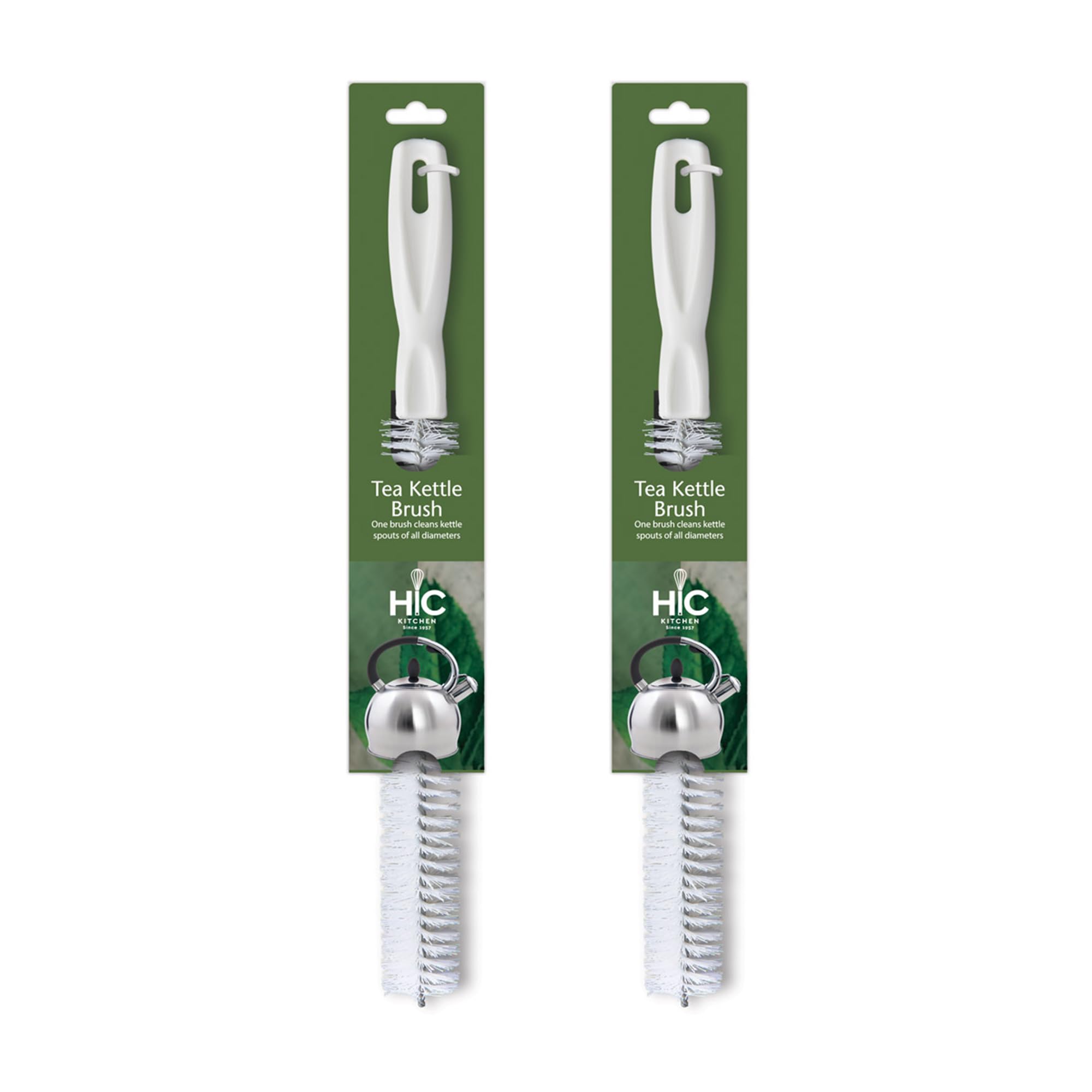 HIC Kitchen Tea Kettle Cleaning Brush for Spouts, Set of 2