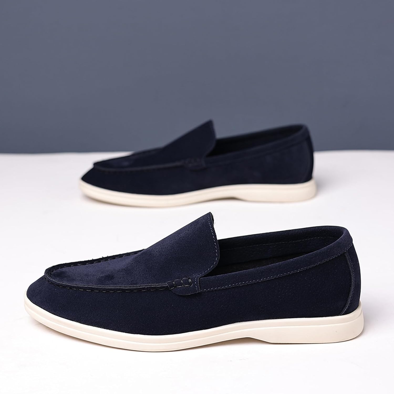 Suede Loafers for Men Slip-On Casual Dress Shoes Lightweight Walking Moccasins with Comfort Sole for Office Work Daily Travel Shoes - Image 7