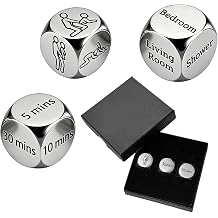 3 Pcs Date Night Dice for Couples, Romantic Decision-Making Dice Game with Fun Prompts for Surprise Adventures, Lightweight Durable Set, Anniversary Valentines Day or New Years Gift for Him Her