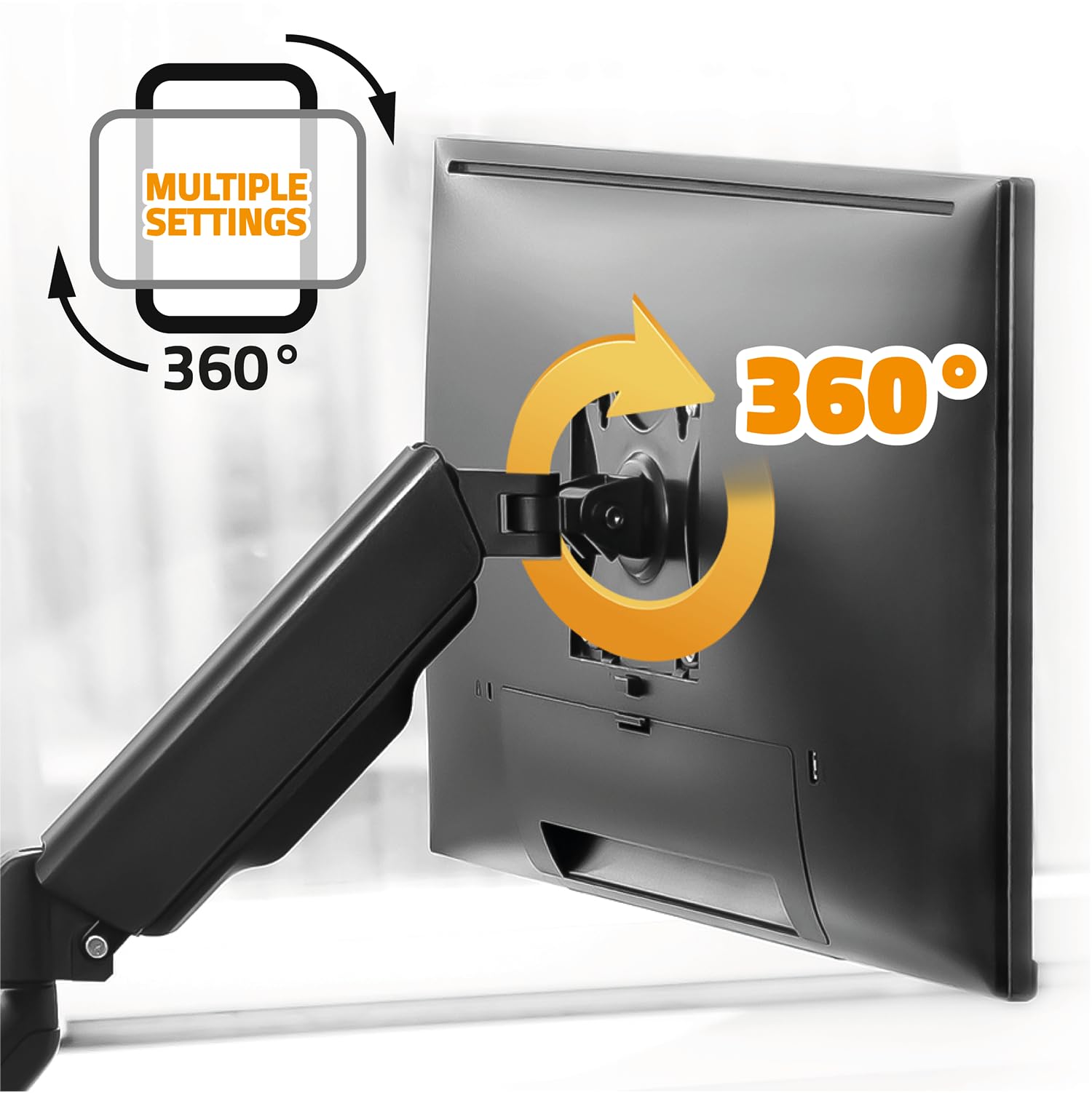 Advance Ergomount Dual Supporto per Monitor PC Standard o Curvo