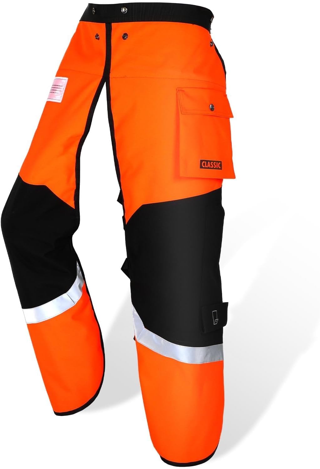 Chainsaw Chaps 8 Layers Heavy Duty Chain Saw Pants Safety Apron with Adjustable Waist and Pocket for Men/Women, Classic C