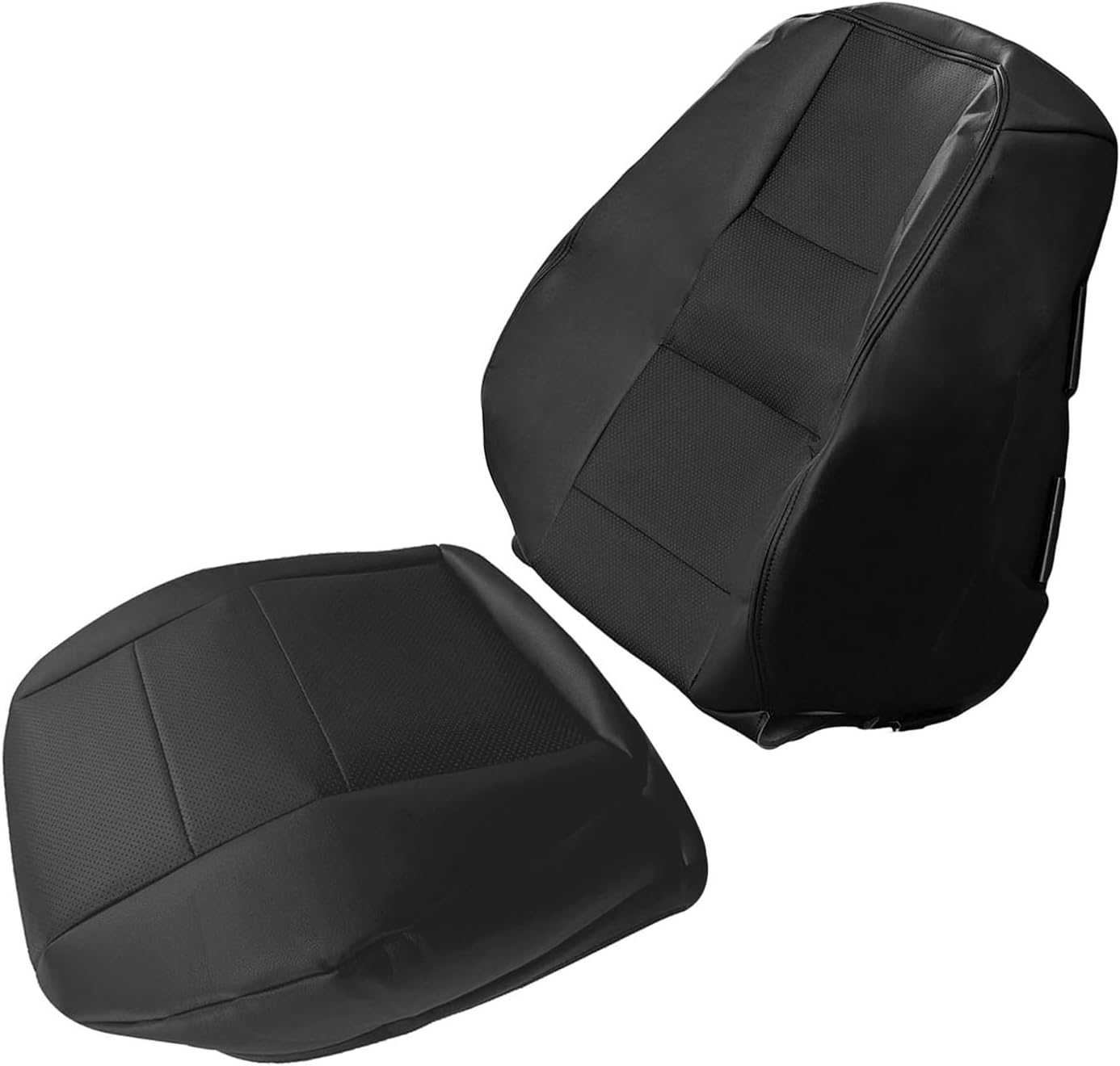 Driver Side Bottom and Top Lean Back Perforated Seat Cover Replacement Fits for Mercedes-Benz GLK250 GLK280 GLK300 GLK350 2008-2015 Black (Not for Sport)