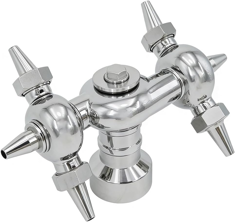 304 Stainless Steel BSPT Female 360° Rotary Cleaning Spray Ball, CIP Tank Nozzle for Homebrew & Industrial Tanks, 1 Piece(1-1/2")