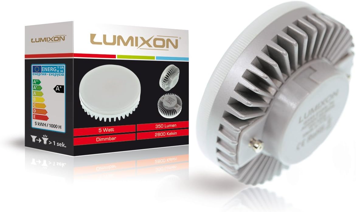 Lumixon LED GX53 5 Watt 350 Lumen 2800 K Dimmable [Energy Class A+]