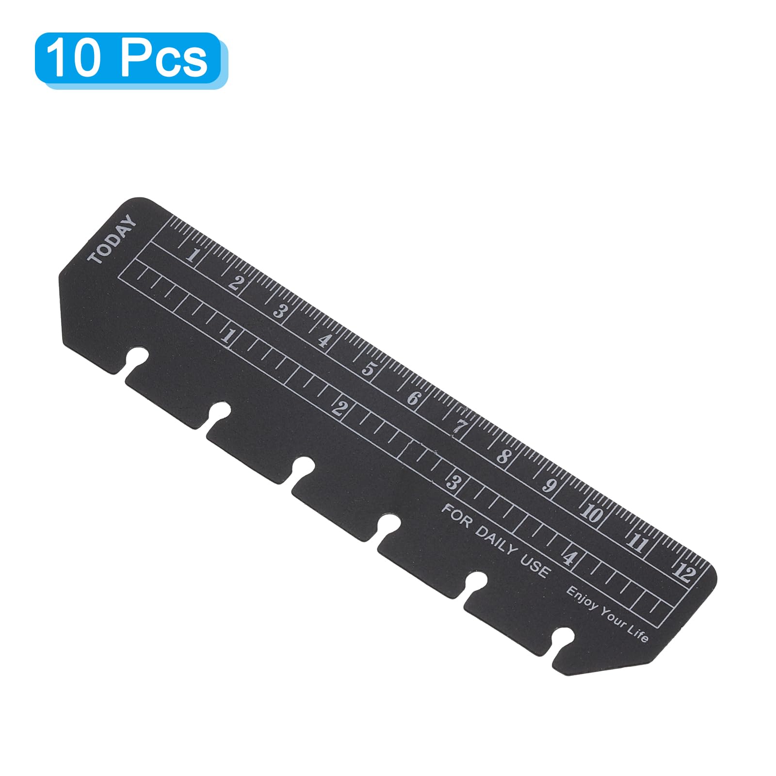 Amazon | PATIKIL 13.4cmx3.5cm しおり定規 10個入り スナップイン定規