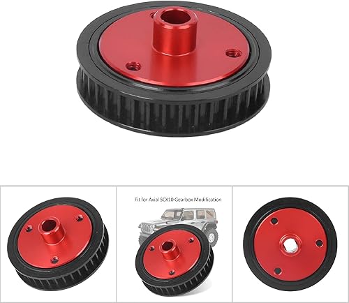 Miniatura 6 de Tbest Correa de caja de cambios, caja de engranajes de goma combinación de engranajes modificada para modelo de automóvil Axial SCX10 RC (negro)