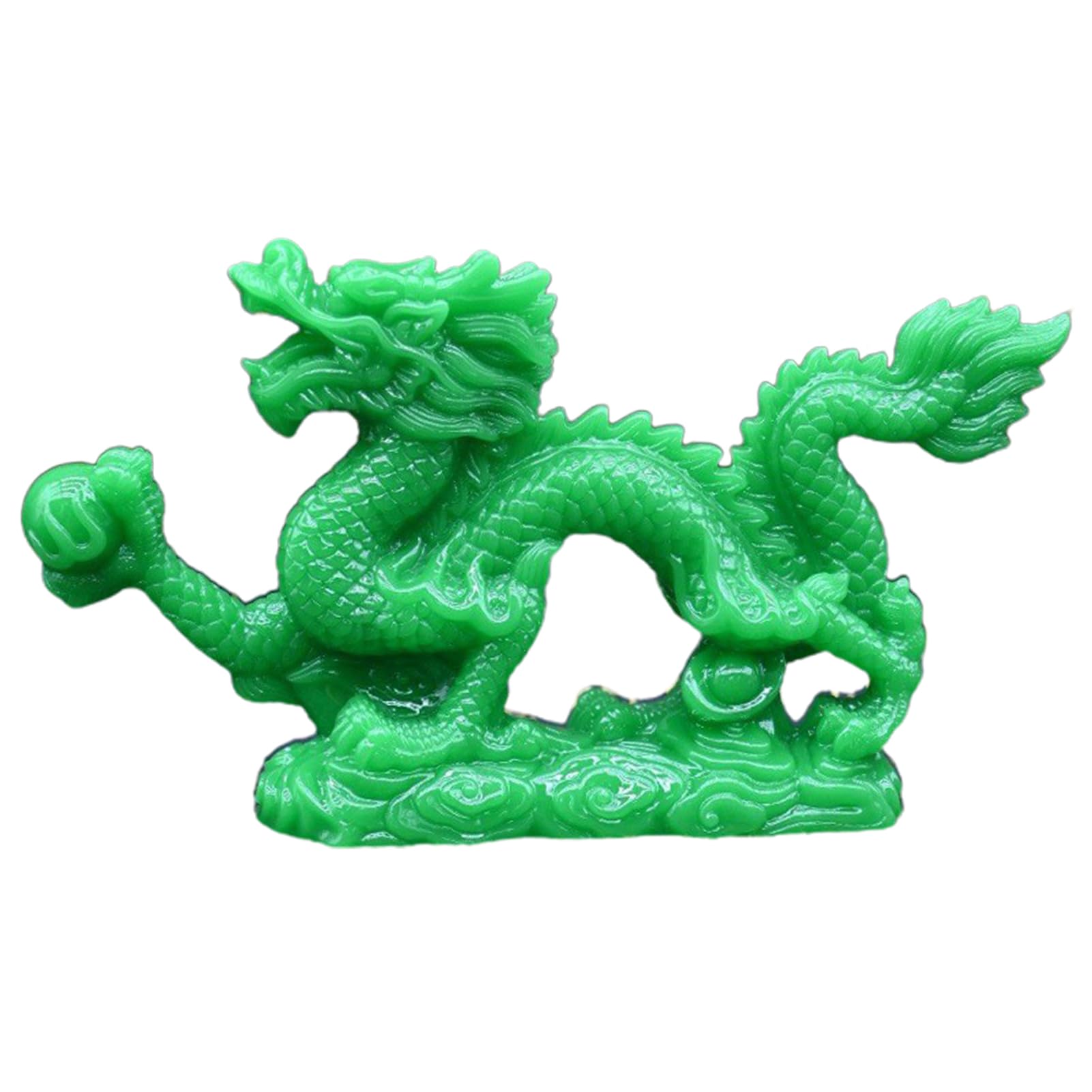 Buniq Green Chinese Feng Shui Dragon Statue, 2024 Chinese Resin Dragon Figurine, Dragon Sculpture Collectibles, Lucky Dragon Ornament For Home Car Decoration Symbol Wealth And Good Luck
