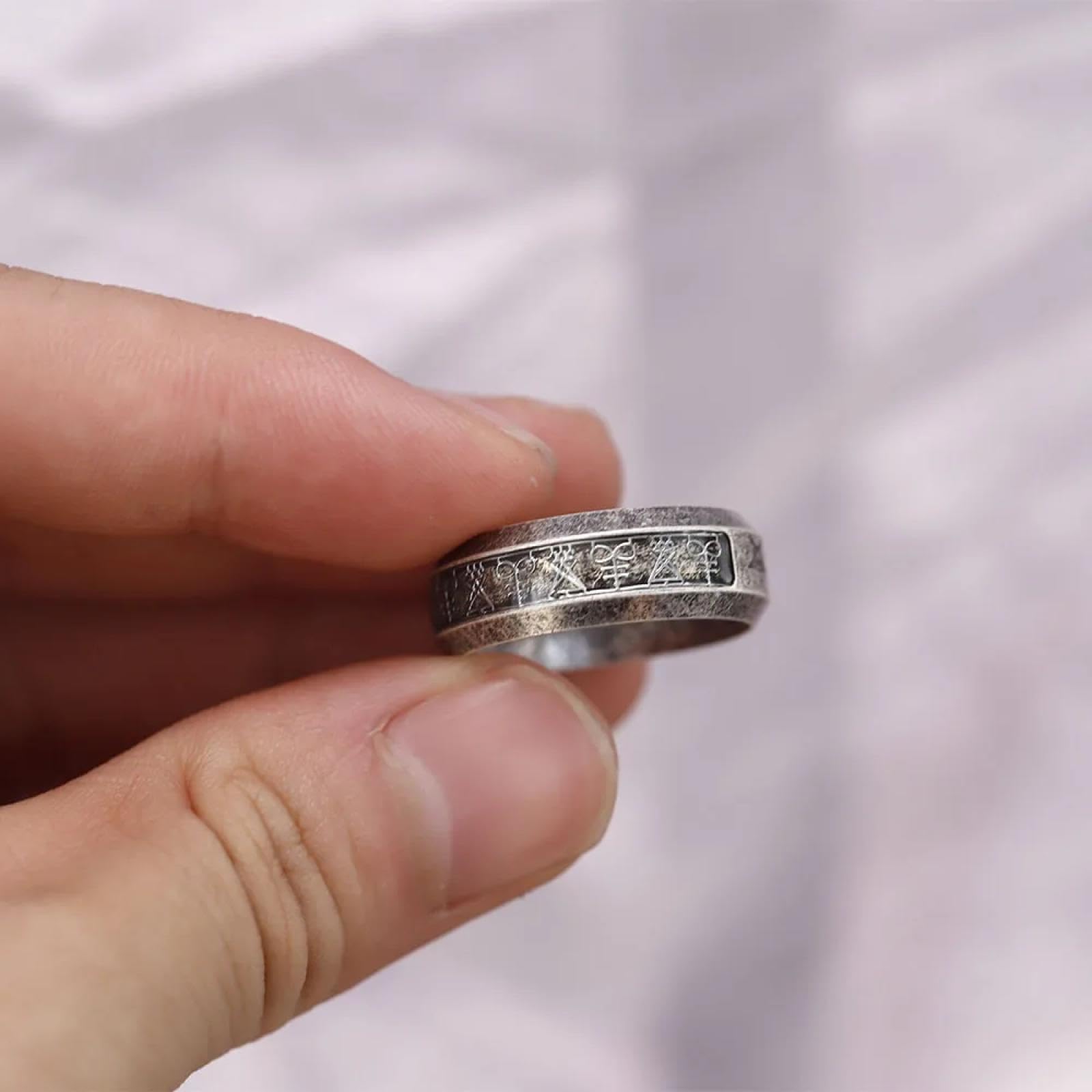 Ring Ringe Damen Bijouterie Herren Vintage Ring Lucifer Satan Siegelring Für Männer Mit Anubis Fashion Punk Schmuck