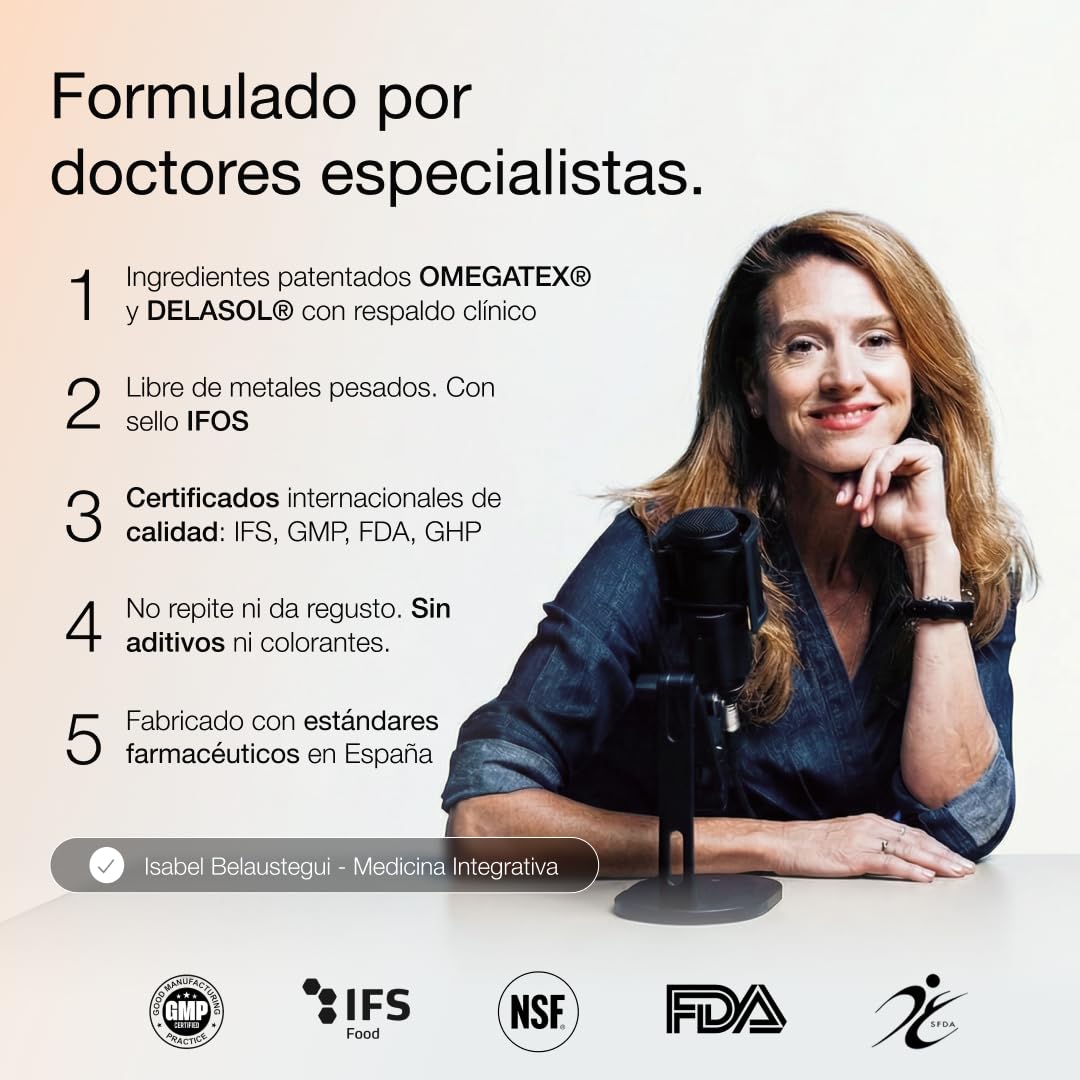 ZZEN - Omega 3 IFOS de 1840 mg | EPA (920 mg) y DHA (690 mg) con Coenzima Q10 (100 mg) y Vitamina E, Corazón, Función Cerebral y Visión, 50 Perlas de Alta Concentración y Biodisponibilidad