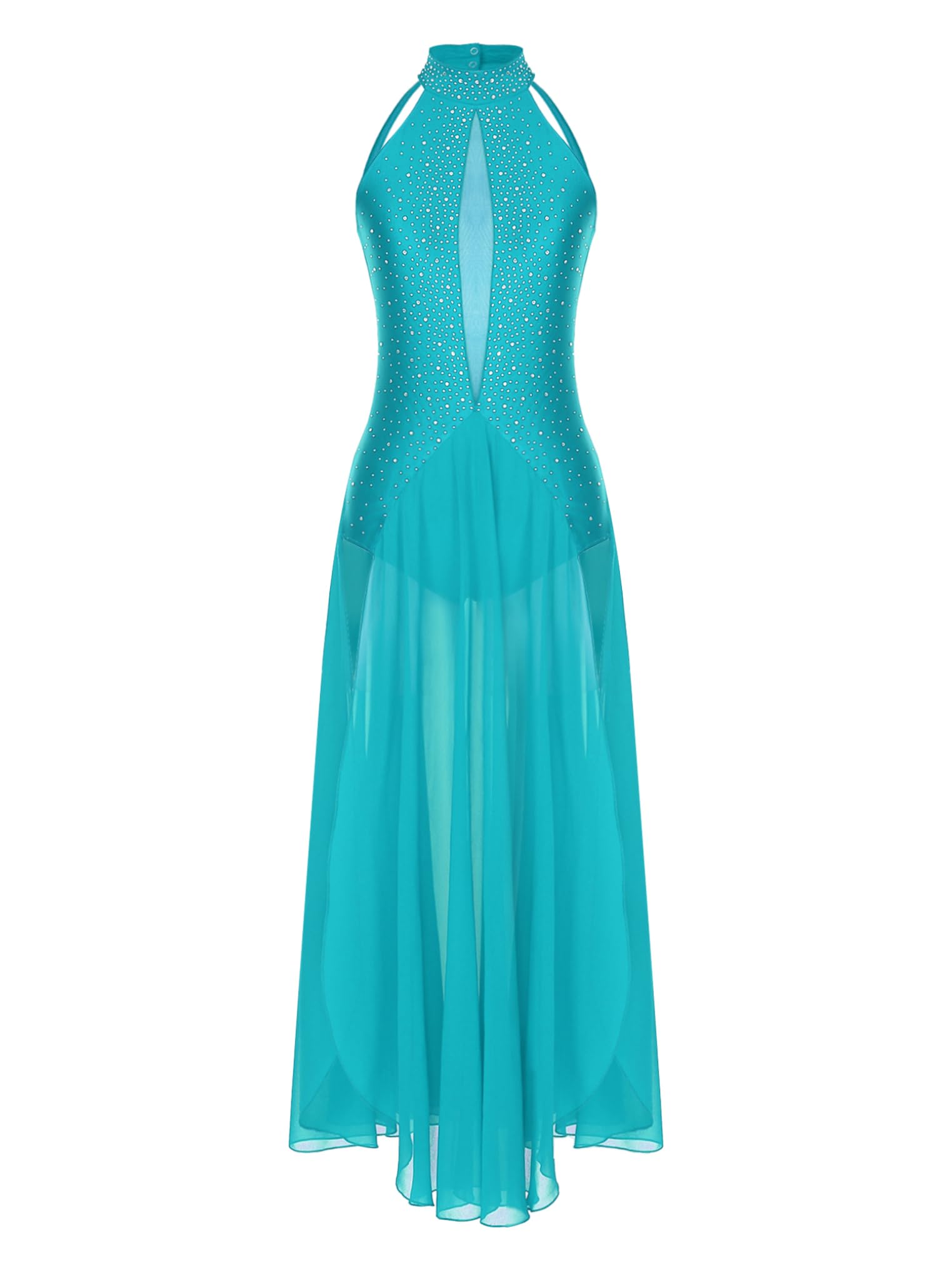 Freebily Vestido De Danza Lírica para Mujer Maillot Sin Manga Maillot con Falda Tul Vestido Lentejuelas Mailllot De Ballet Ropa De Baile Contemporánea