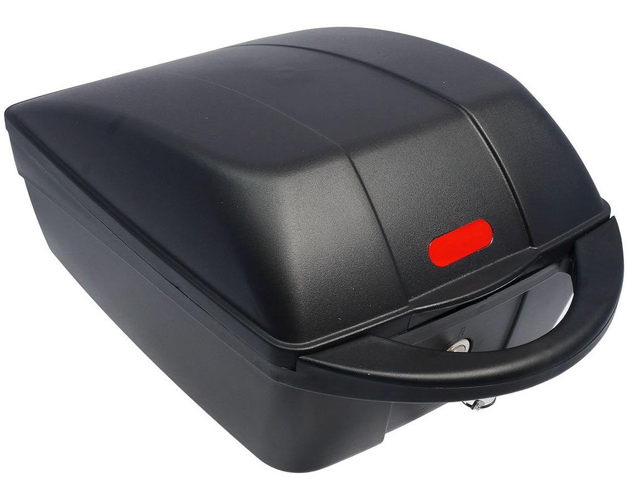 Polisport Topcase coffre vélo pour vélo électrique universel 12 litres noir | Boîte en plastique à clé et tous temps; fixation rapide, poignée, support CFS, 430×255×180 millimètres, maximum 5 kilogrammes
