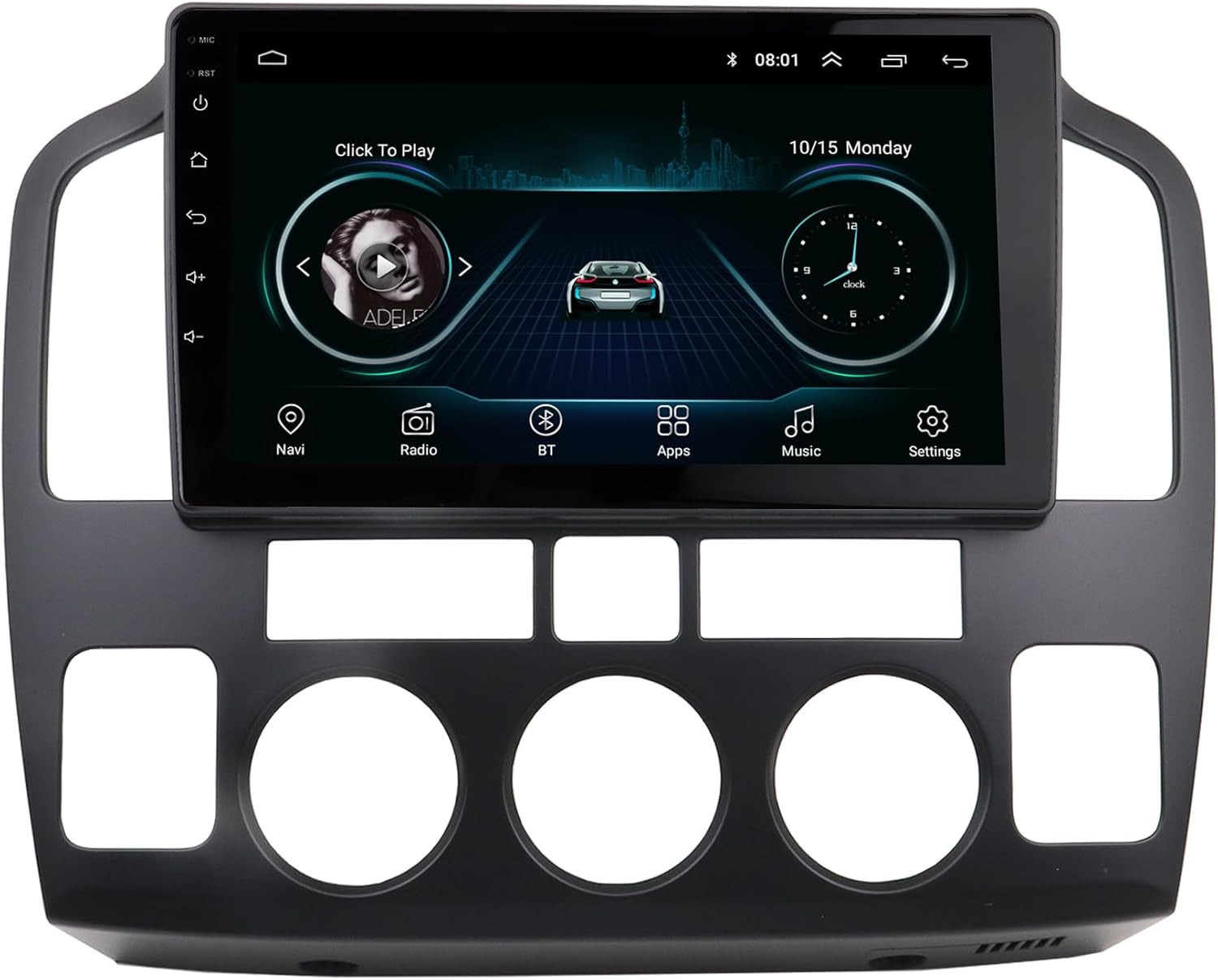 Double Din Dash Radio Trim Kit for Suzuki Grand Vitara XL-7 2001-2006 Installation Bezel 9 Inches (Black)