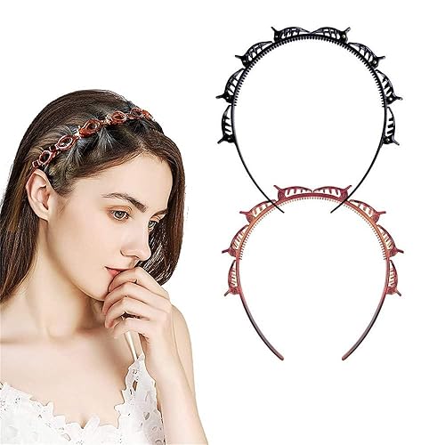 Double Bangs Hairstyle Hairpin, 2pcs Hairpin Headbands, Twist and Clip