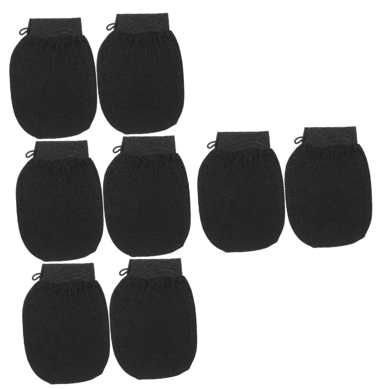 Healvian 8 Piezas Guantes Exfoliantes Guante De Ducha De Yute Cuerpo Guante De Ducha De Baño Guante De Exfoliación Corporal Toalla De Limpieza Mitones Chica Seda Artificial Toallita De Baño