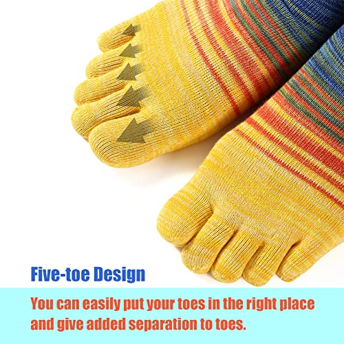 Toe Socks for Men Women 3 Pairs Ankle Running Socks Cotton Breathable Five Finger Socks2