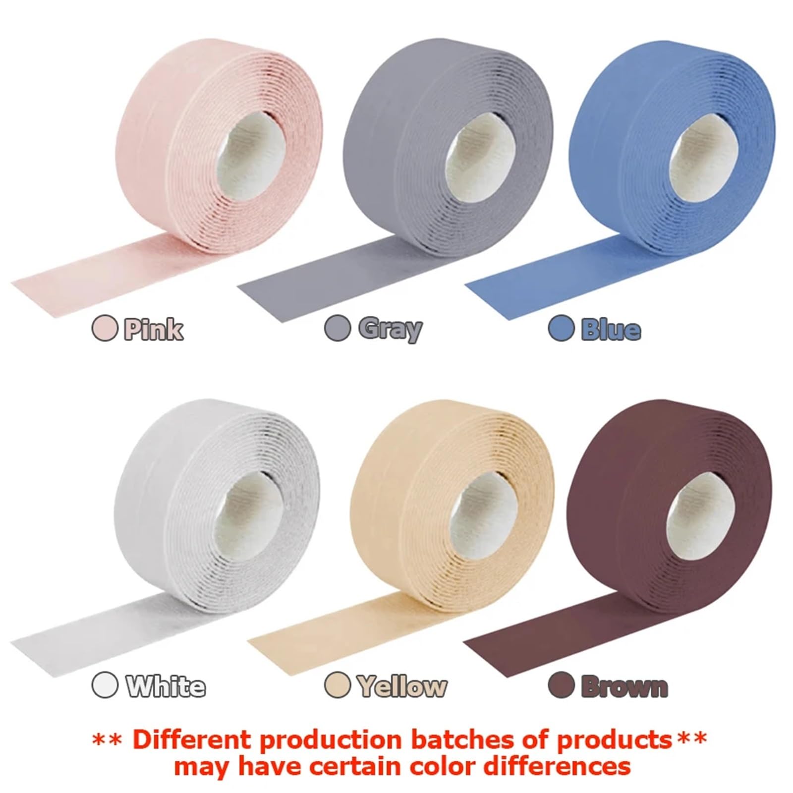 Nastro sigillante, 2 Rotoli di Nastro da Bagno 3, m Disponibili for sigillare la Cucina, Linea angolare della Parete del WC(Yellow)