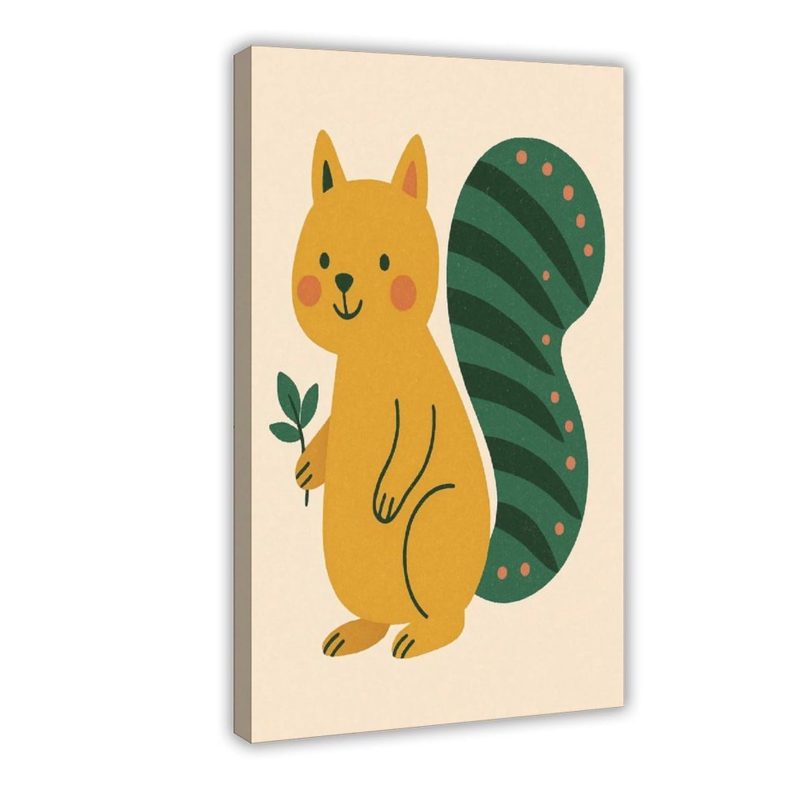 Bareronor Funny Squirrel Poster (24) Canvas Poster Bedroom Decor Landscape Office Room Decor Gift 24" L X 36" W