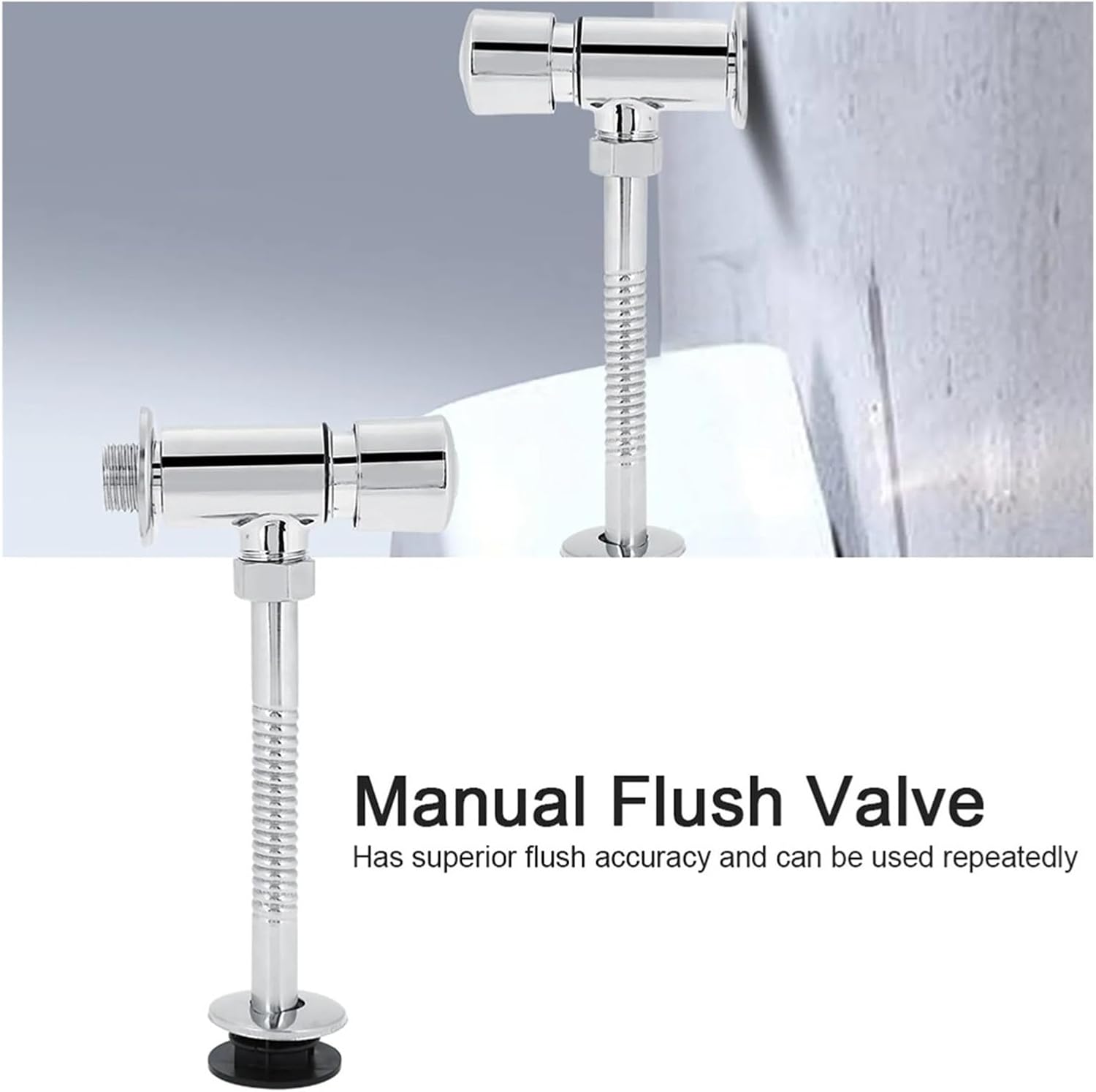 Manual Urinal Flushometer Zinc Alloy Flush Valve Office Hotel Bathroom Toilet Hand Pressing Flushing Tool
