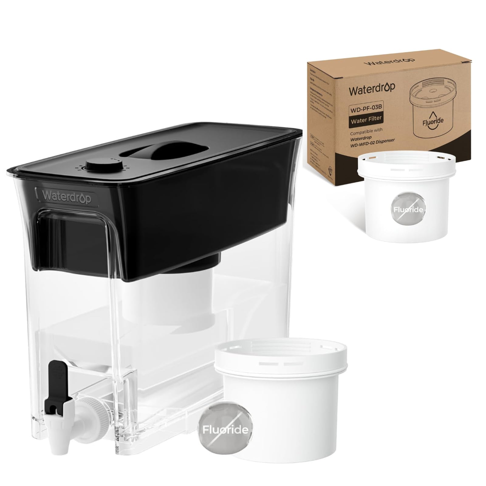 Amazon.com: Waterdrop 35-Cup Large Water Filter Dispenser