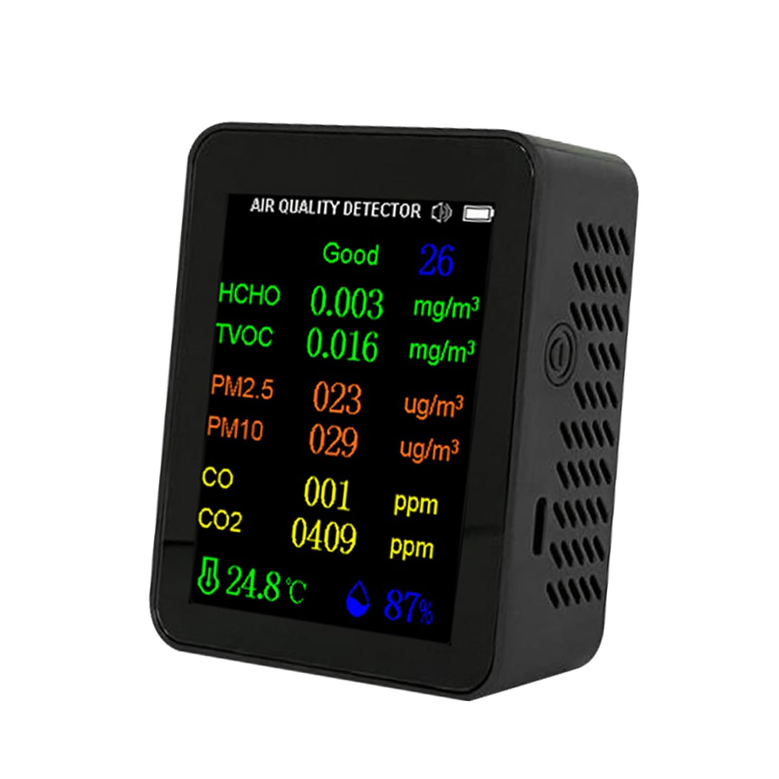 Kavolet Misuratore Portatile della qualità Dell'aria App Control Rilevatore di Anidride Carbonica 9in1 per Interni Domestici e Lavorazione dei Materiali (#3)