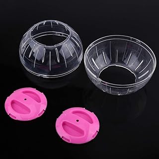Juroupi 3 Colores 12 Cm Plástico Pequeña Mascota Hámster Jerbo Juguete Correr Actividad Ejercicio Bola (Rosado)