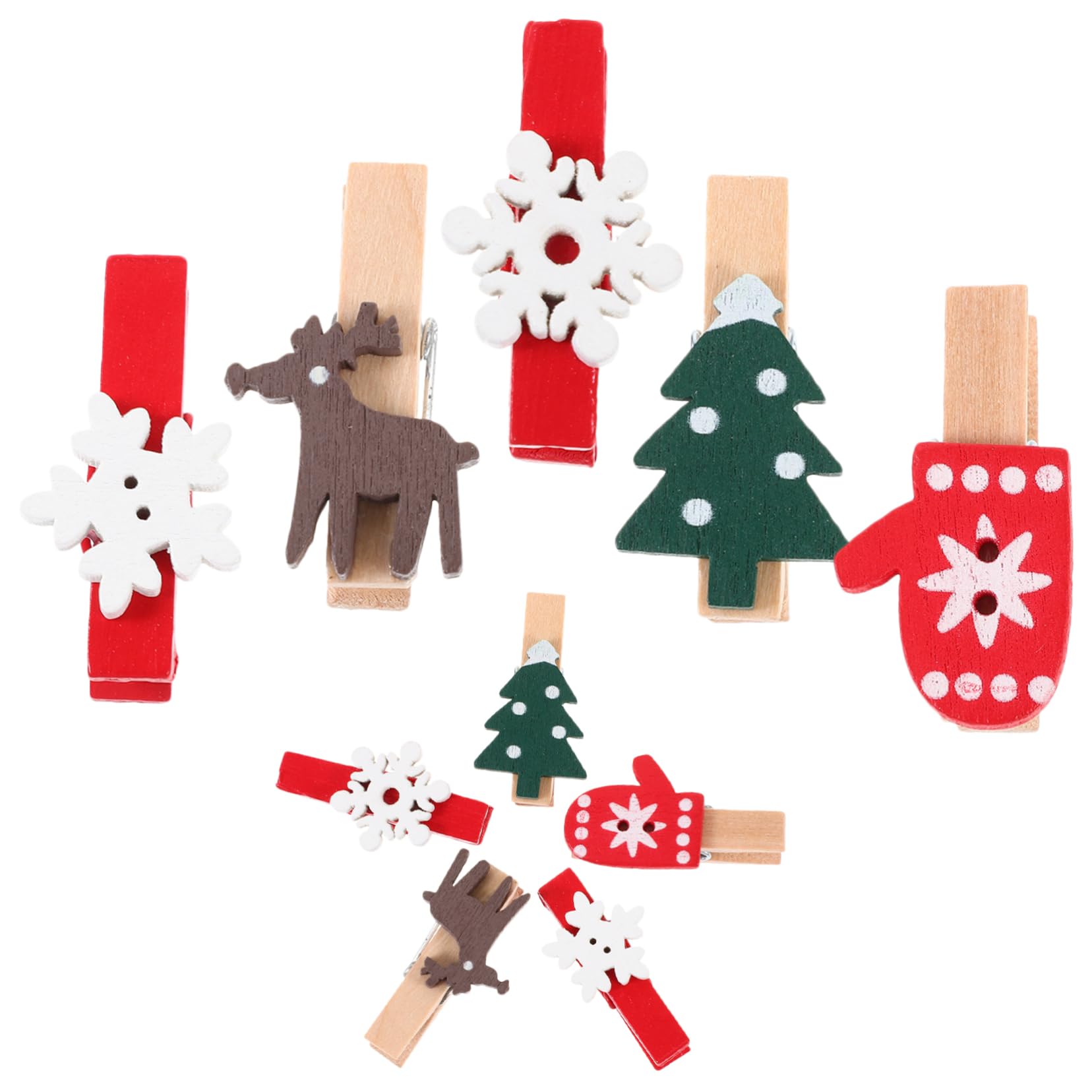 500 STK Nachrichtenordner weihnachtsbasteln Weihnachts basteln weihnchtsdeko weihnachtliche dekorative Clips Mini-Weihnachtswäscheklammern Dekorative Fotoclips Fotohalterclip Eisen