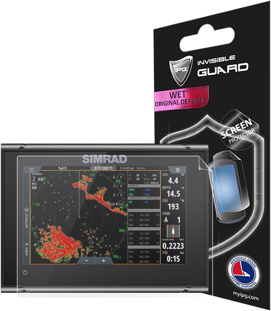 by IPG Compatible with SIMRAD GO7 XSR 7" FishFinder Screen Protector Invisible Film Guard Cover Free Lifetime Replacement Warranty Bubble -Free for GO7 XSR