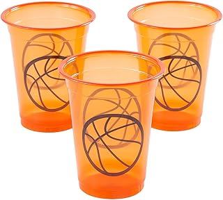 Fun Express Plastic Disposable Basketball Cups, 50 Count