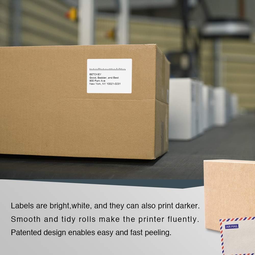 BETCKEY - Multipurpose Labels Replace for DYMO 30324/30258 (2-1/8" x 2-3/4"), Perforated, Compatible with DYMO Labelwriter 450, 4XL, NOT Fit 550 & 5XL [16 Rolls/6400 Labels] - Image 7