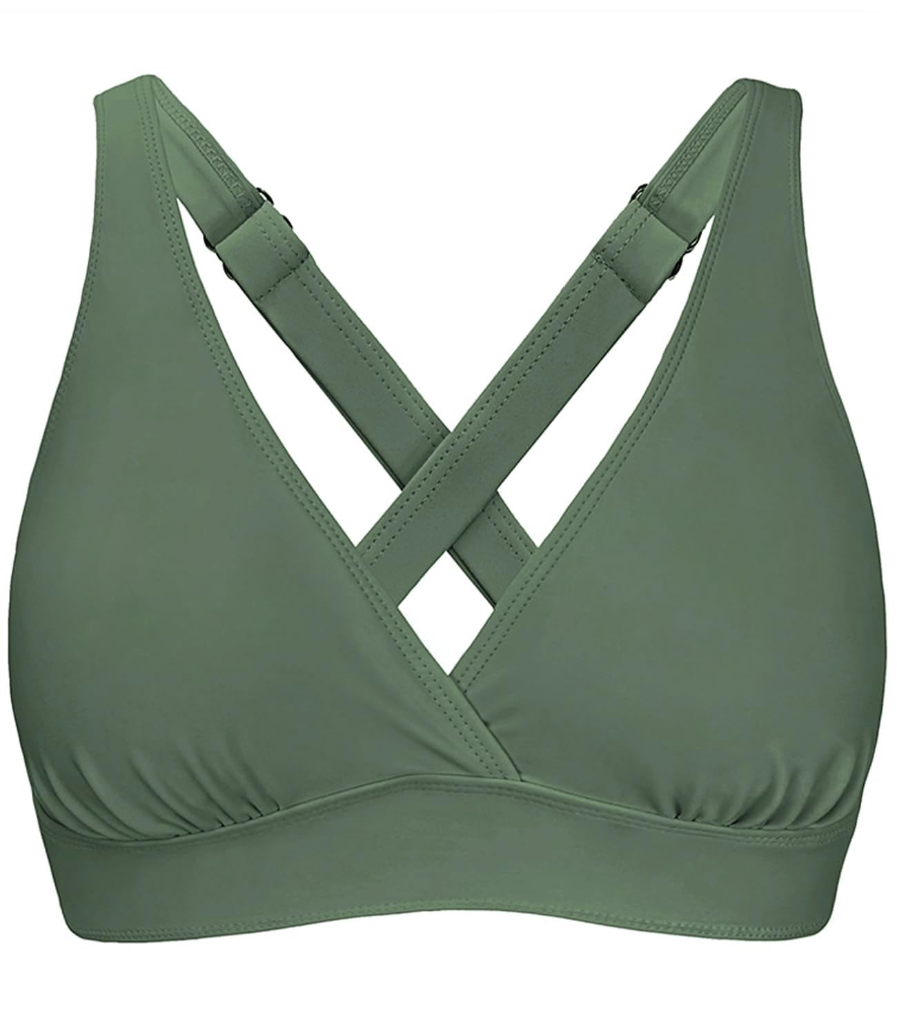 Women's Sporty Adjustable Wide Straps Bikini Top
