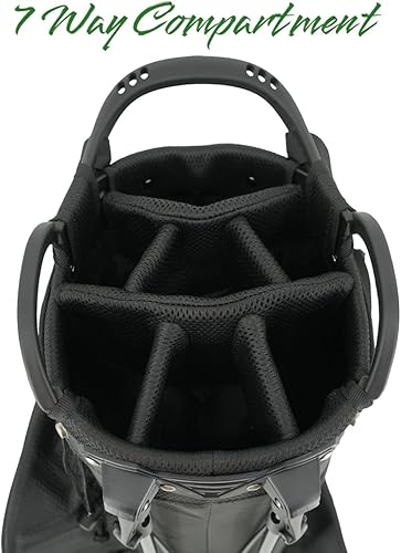 Miniatura 7 de GGTG - Bolsa de golf ligera, 5 libras, color blanco y negro