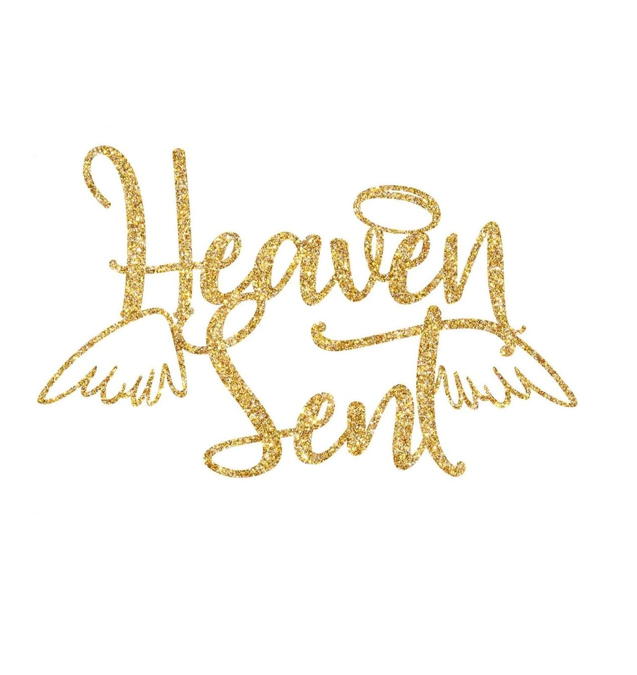 HQKJGSYX Wooden Heaven Sent Sign for Backdrop,Oh Baby Sign For Backdrop,Gender Reveal Party Decorations,Welcome Baby Party Arch Decorations Supplies Photo Booth Props