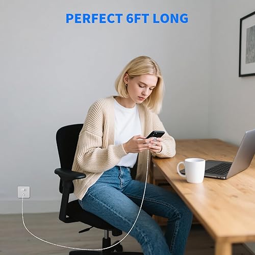 Miniatura 7 de Cargador inalámbrico magnético de 25 W para iPhone 17 16 de carga rápida, certificado Apple MFi 6 pies con certificación Qi2 Mag Safe almohadilla de