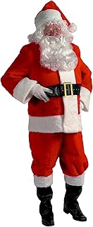 7 Piece Red and White Men Adult Popular Rental Quality Christmas Santa Suit - XXXL