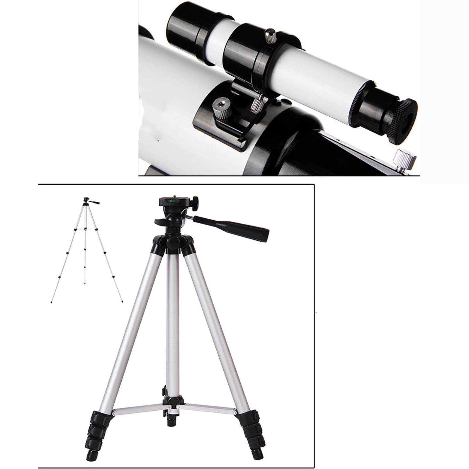 Przenośny teleskop podróżny dla dorosłych z szukaczem, teleskop dla dzieci, dorośli, początkujący astronomowie, teleskopy refraktorowe 50 mm, adapter do smartfona, plecak i filtr księżycowy