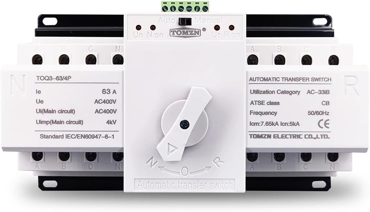4P 63A 380V Dual Power Automatic Transfer Switch