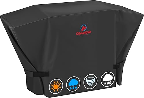Miniatura 10 de Comnova - Cubierta de parrilla para estufas Camp Chef de 2 quemadores, cubierta de estufa de campamento al aire libre 600D, resistente e Negro -