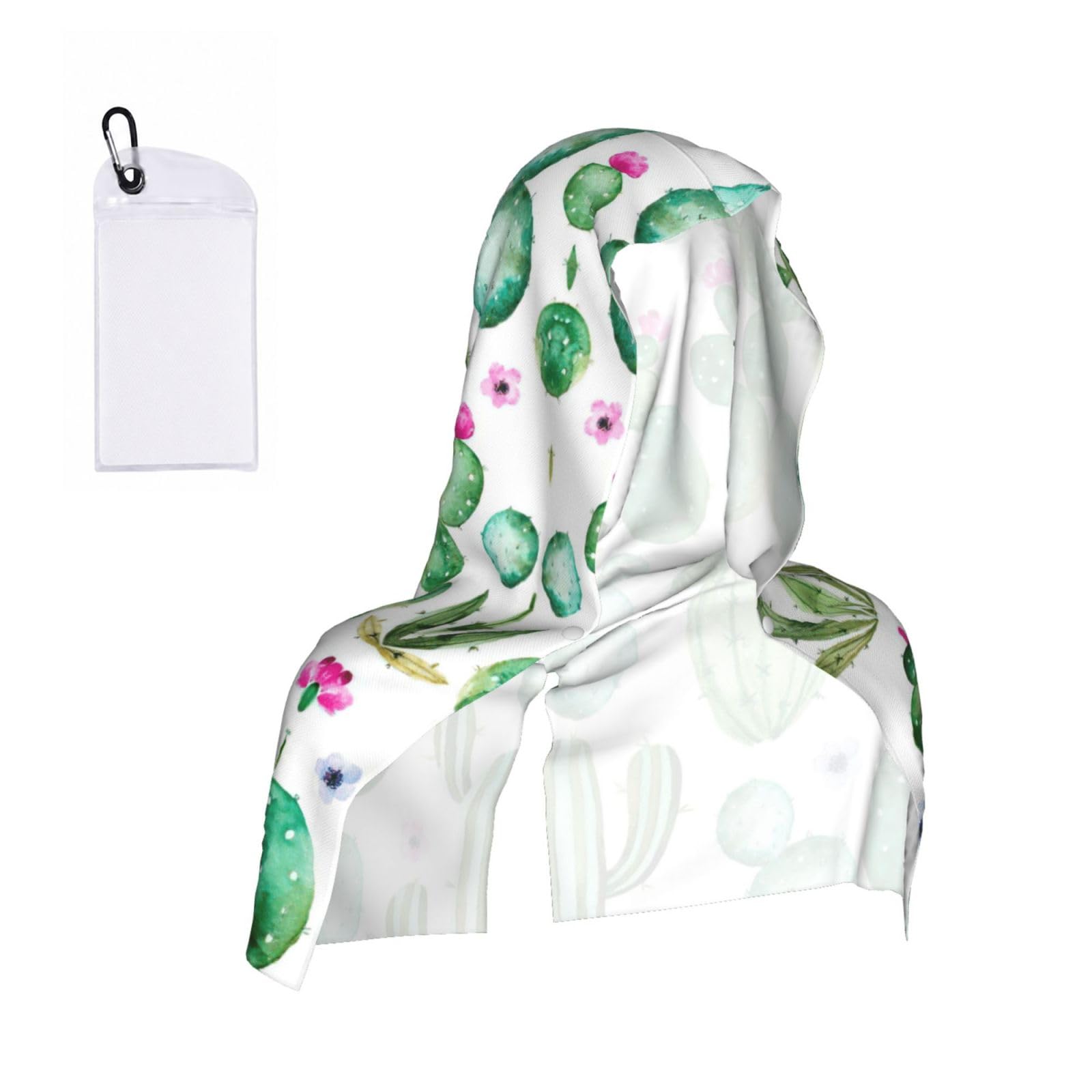 ZYJHYY Cactus Flower Print Unisex Swimming Towel Practical Camping Towel Skin-Friendly Cooling Towel For Workout Training