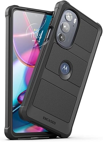Falcon Armor Funda para Motorola Edge Plus 2022 - Funda protectora resistente para teléfono (negro)