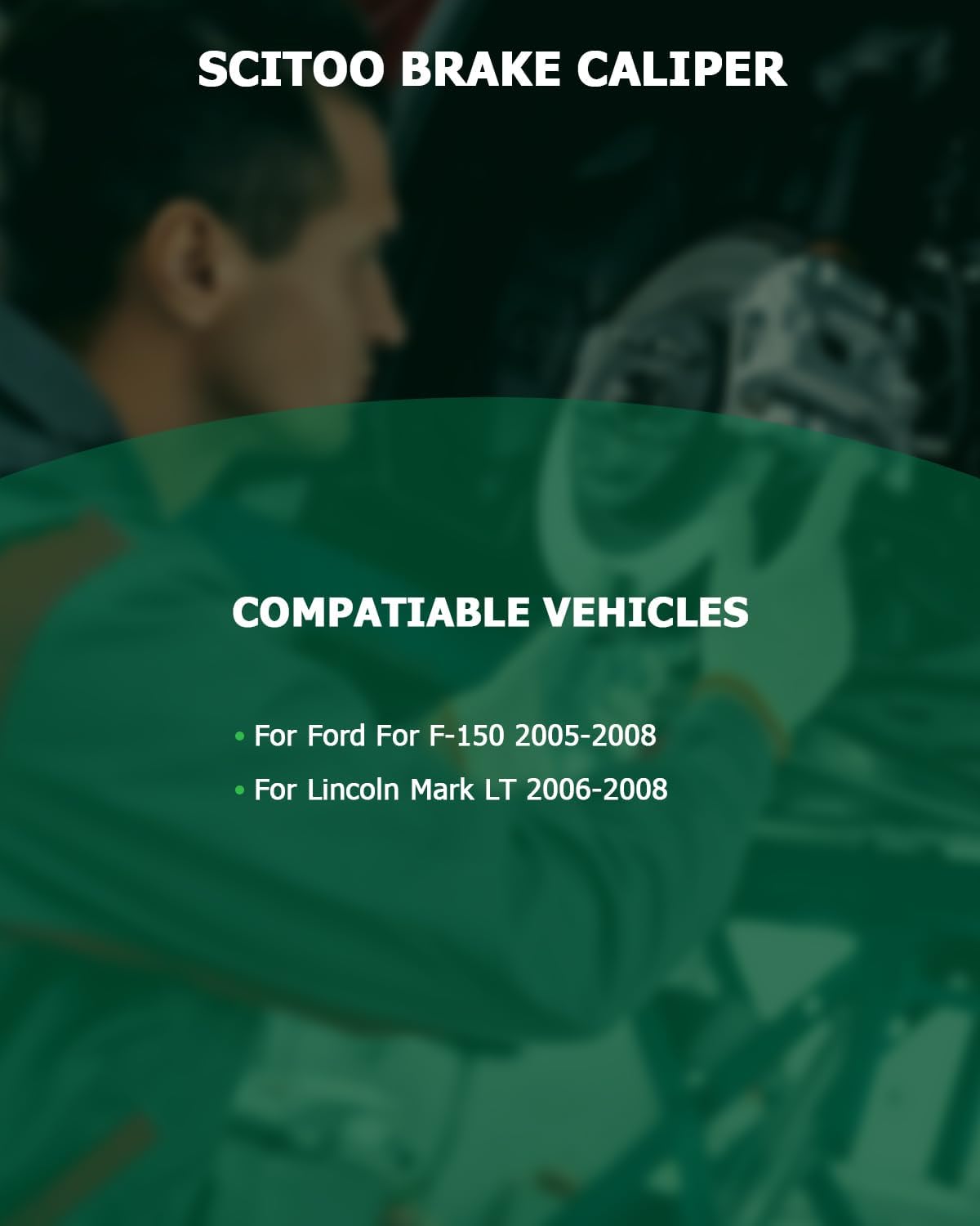 SCITOO Front Left+Right Brake Calipers With Bracket 18-B4974 18-B4975 Compatible For Ford For F-150 2005-2009 For Lincoln Mark LT 2006-2008