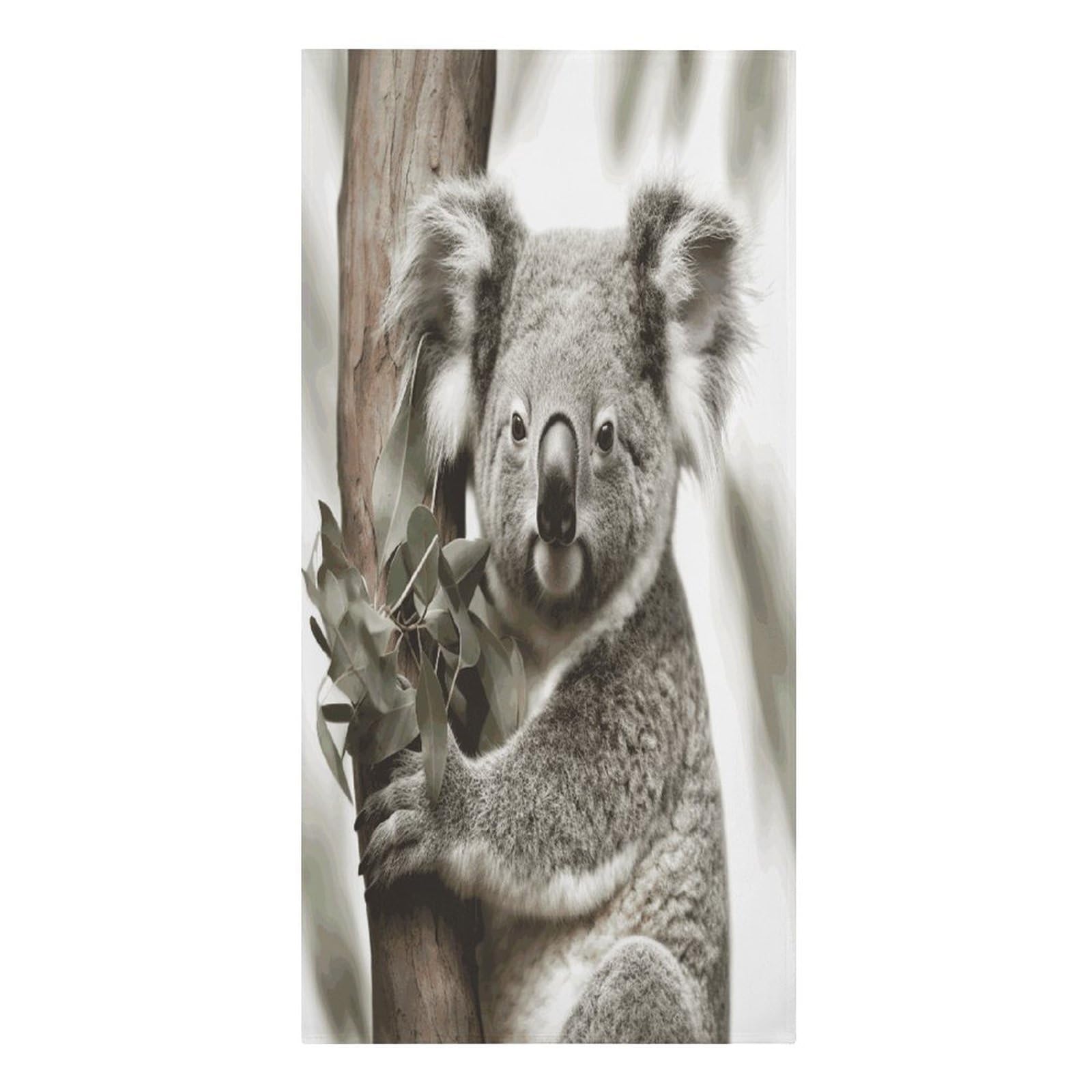 Fekiloot Men's Style Koala Large Beach Towel, Travel Towel For Adults Wo, Pool Towels For Beach, Camping, Swim Pool, Gym, Sports& Yoga 61.4"X30.3"