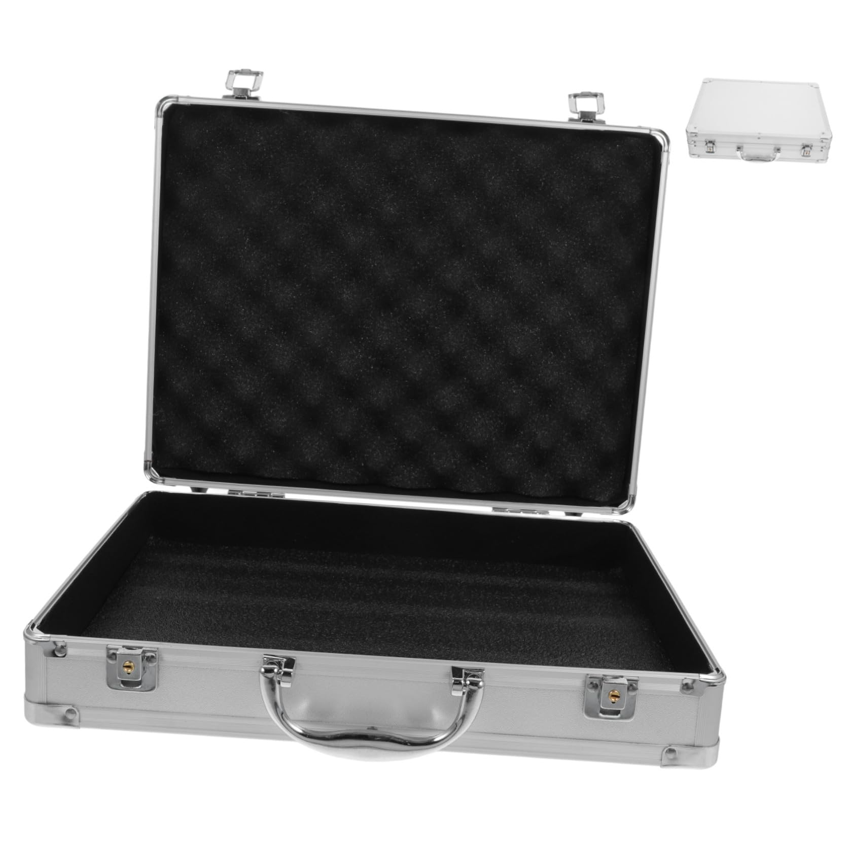 Alasum Mallette à Outils en Alliage D'aluminium Argentée, Portable,