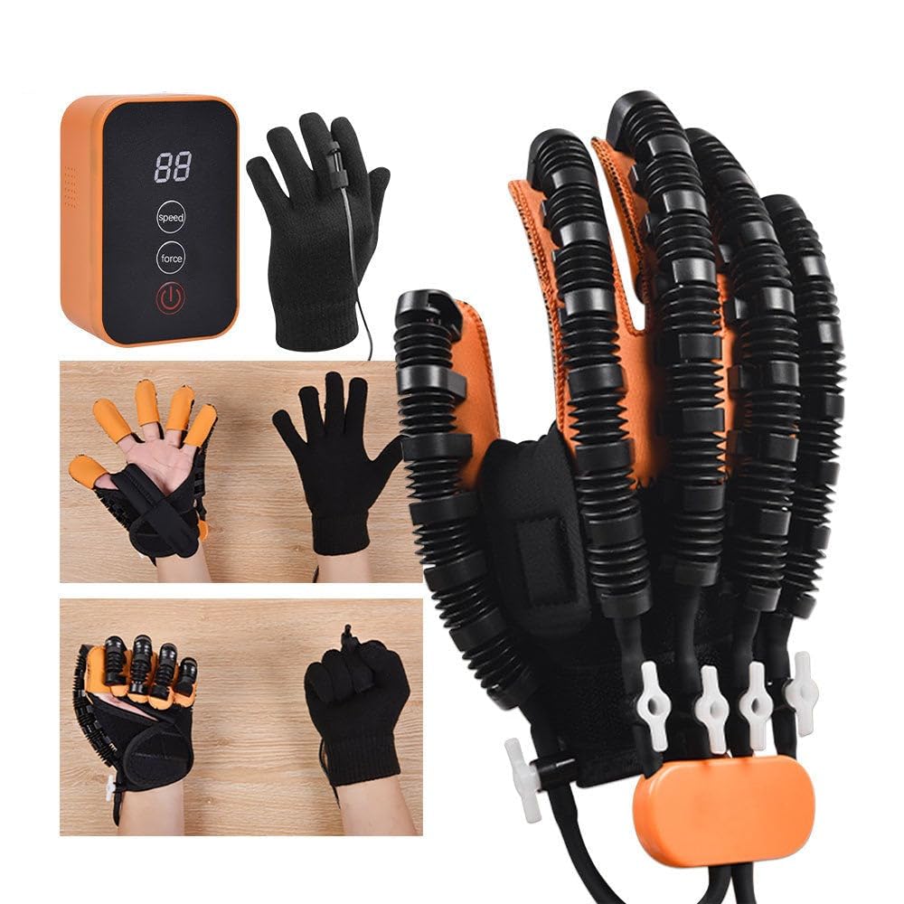 KICKZU Upgraded Rehabilitation Robot Gloves Hand Stroke Recovery Equipment, Hand Dysfunction Patient Training Device Stroke Hemiplegia, Finger Orthosis for Long Term Relief Finger Cramps (Left Hand) (B0D2P5F5H3) Amazon Price History, Amazon Price Tracker