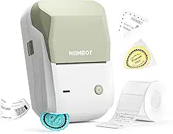 B1 Etiquetadora, Impressora Térmica Bluetooth Portátil, Rotuladora de Etiquetas Adesivas para Casa, Escritório, Cozinha e Escola, 2 Polegadas com Etiquetas de 50 * 30mm, Verde