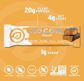 No Cow Vegan Protein Bars, Brand Sampler, 12 Pack