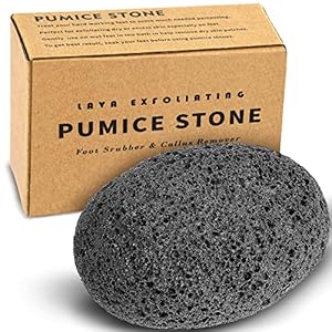 Maryton Natural Pumice Stone for Feet – Lava Foot Exfoliator Scrubber Pedicure Tools, Dead Skin Corn Callus Remover for Feet and Hands, 1 Count
